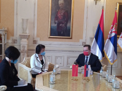 30 October 2020 National Assembly Speaker Ivica Dacic and Chinese Ambassador to Serbia Chen Bo
